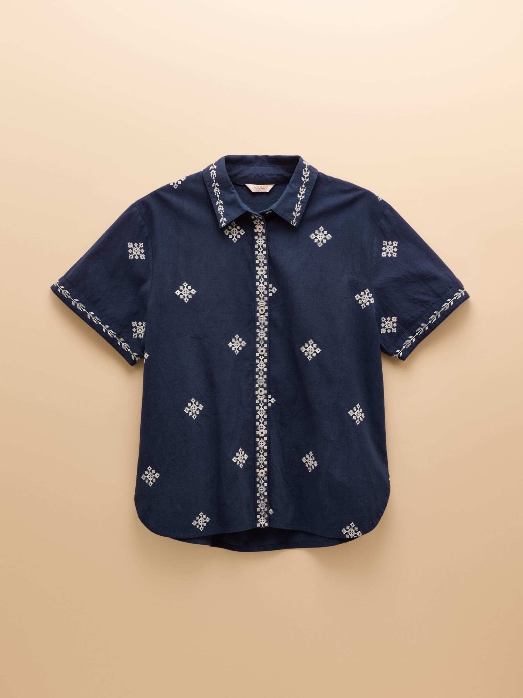 Emilie Navy Embroidered Shirt