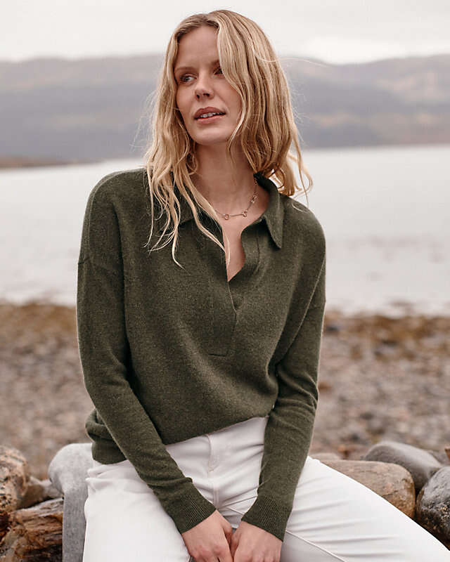 Cashmere Polo Sweater