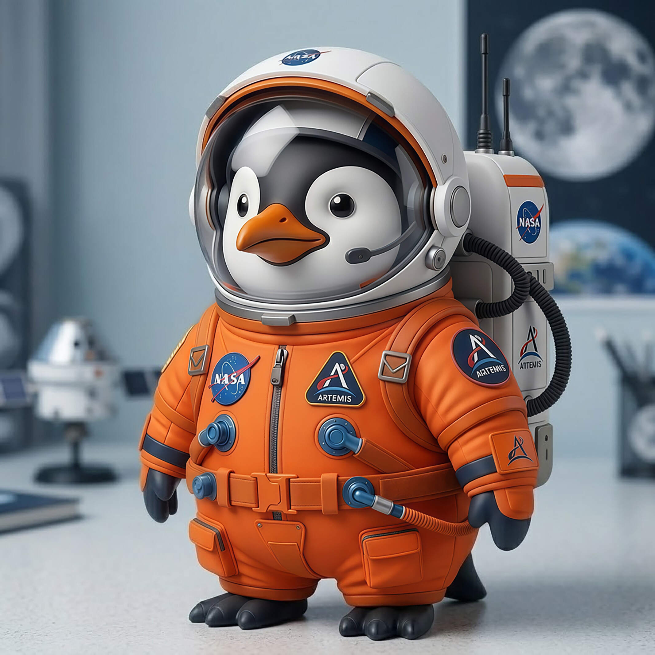 🚀 NASA Artemis II: Mission Ready Astronaut Penguin – Limited Edition 🌕