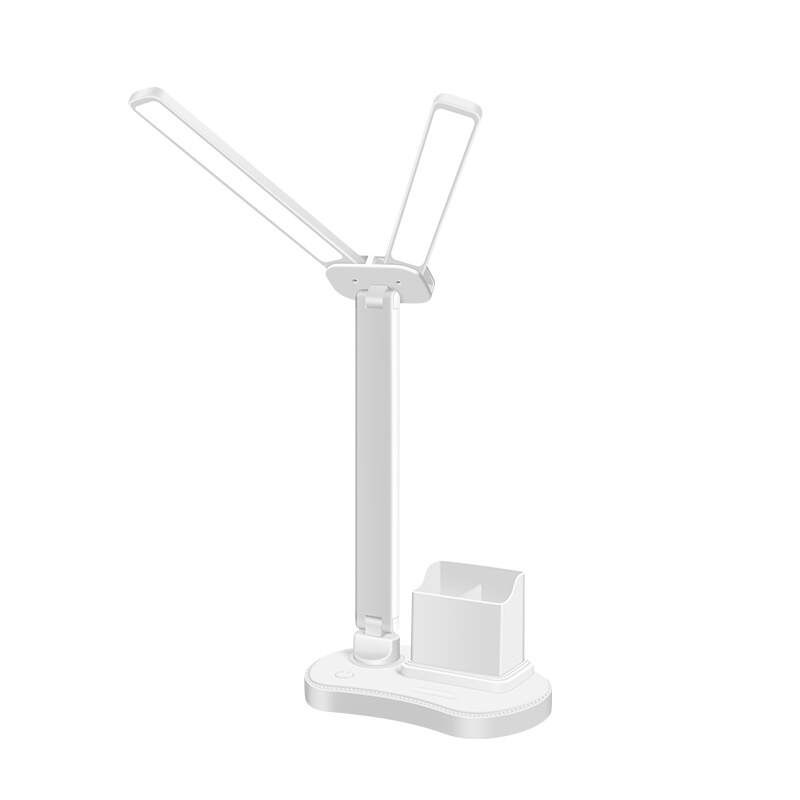 1pc LED Double Swing Arm Table Lamp,adjustable Brightness And Color Temperature