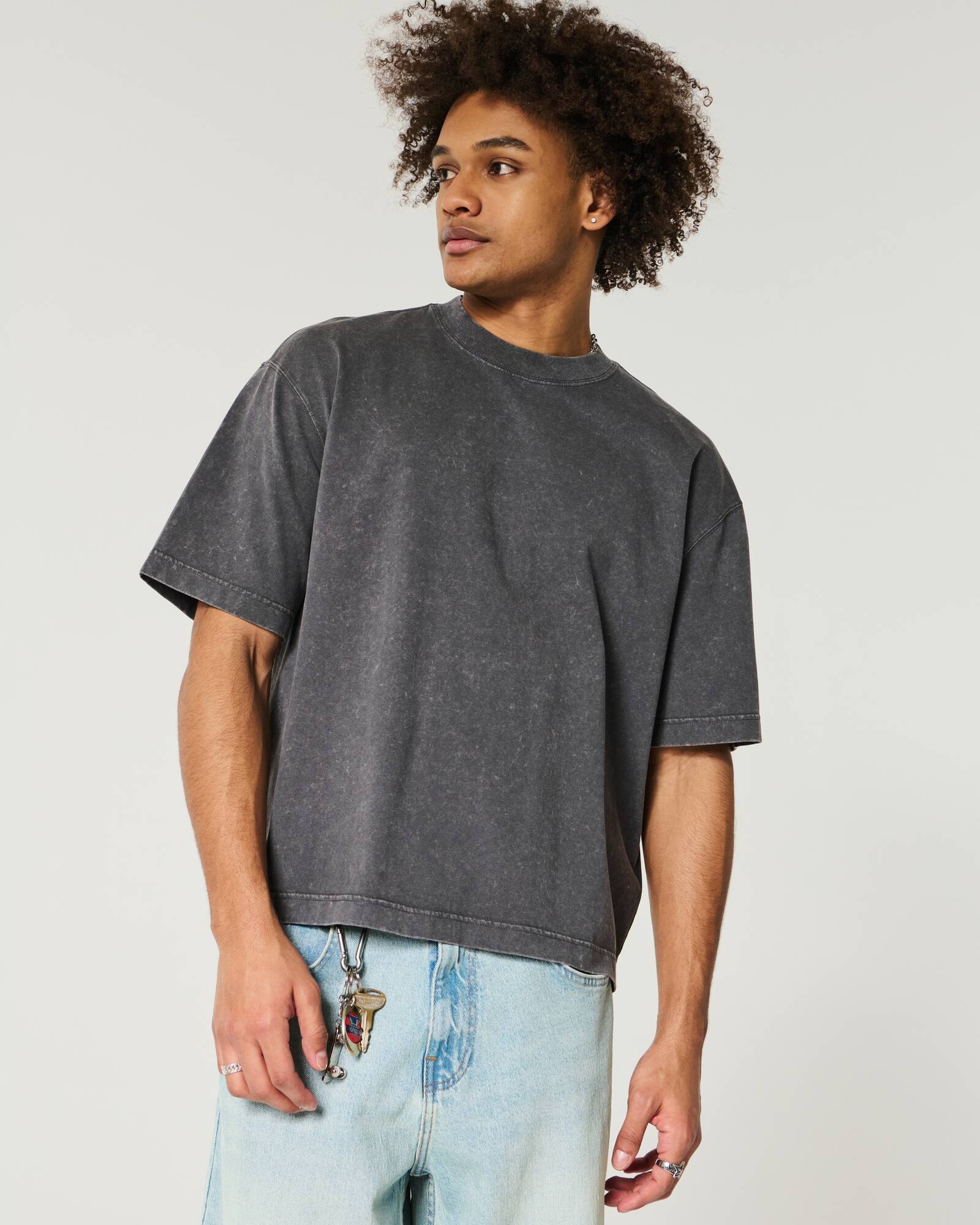 Boxy Heavyweight Crop Crew T-Shirt