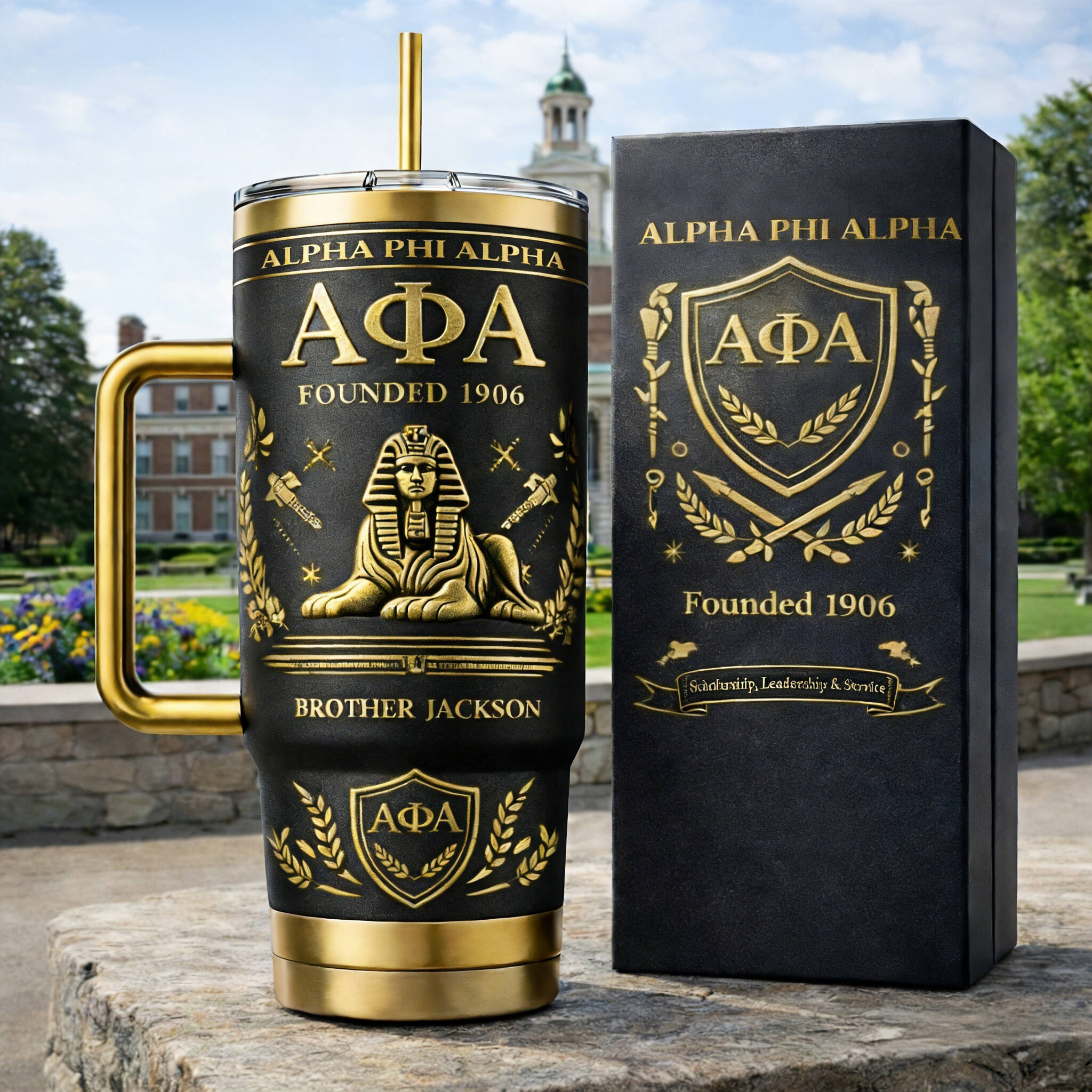 🛡 Alpha Phi Alpha ΑΦΑ Legacy Insulated Tumbler