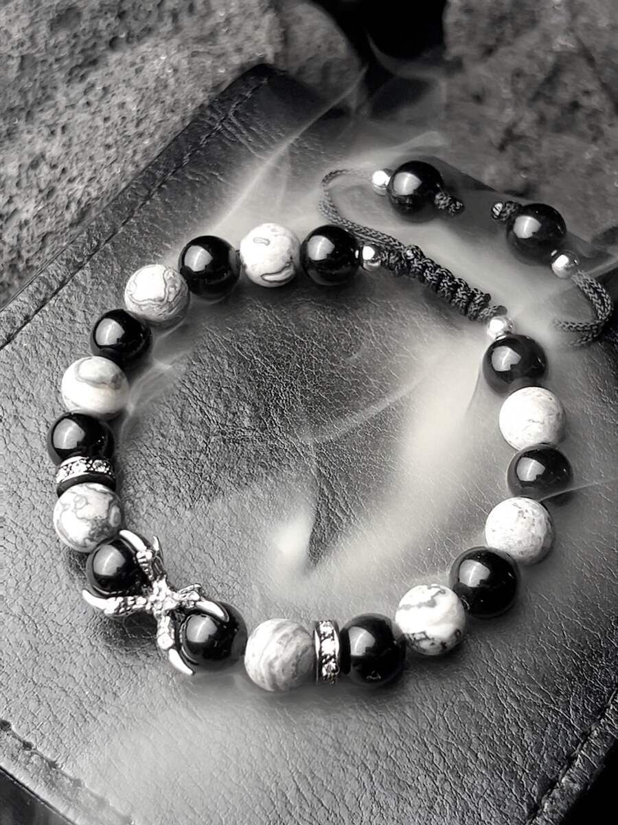 Dragon Claw Obsidian Picasso Stone Energy Magnetic Field Bracelet