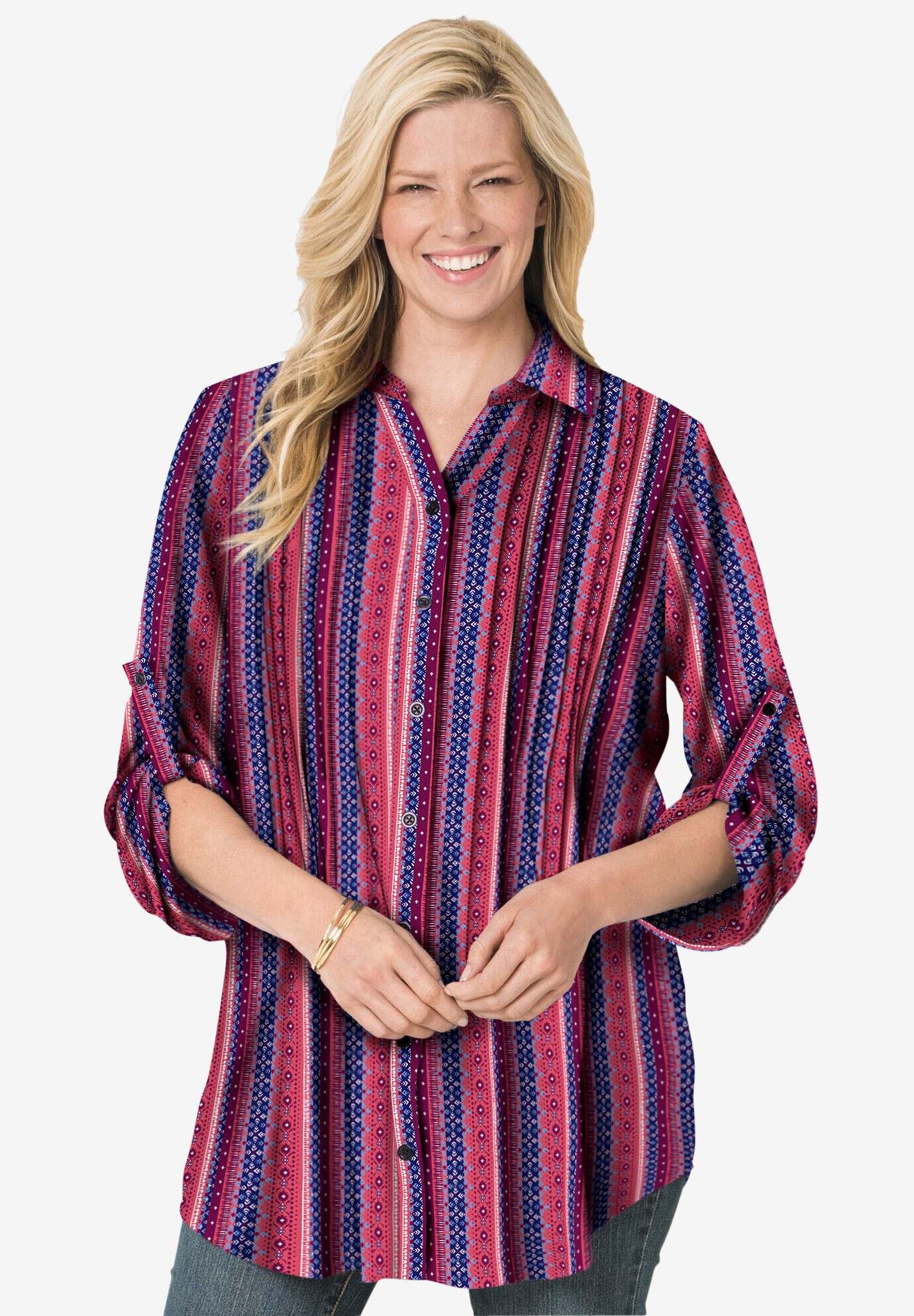 Pintucked Tunic Blouse