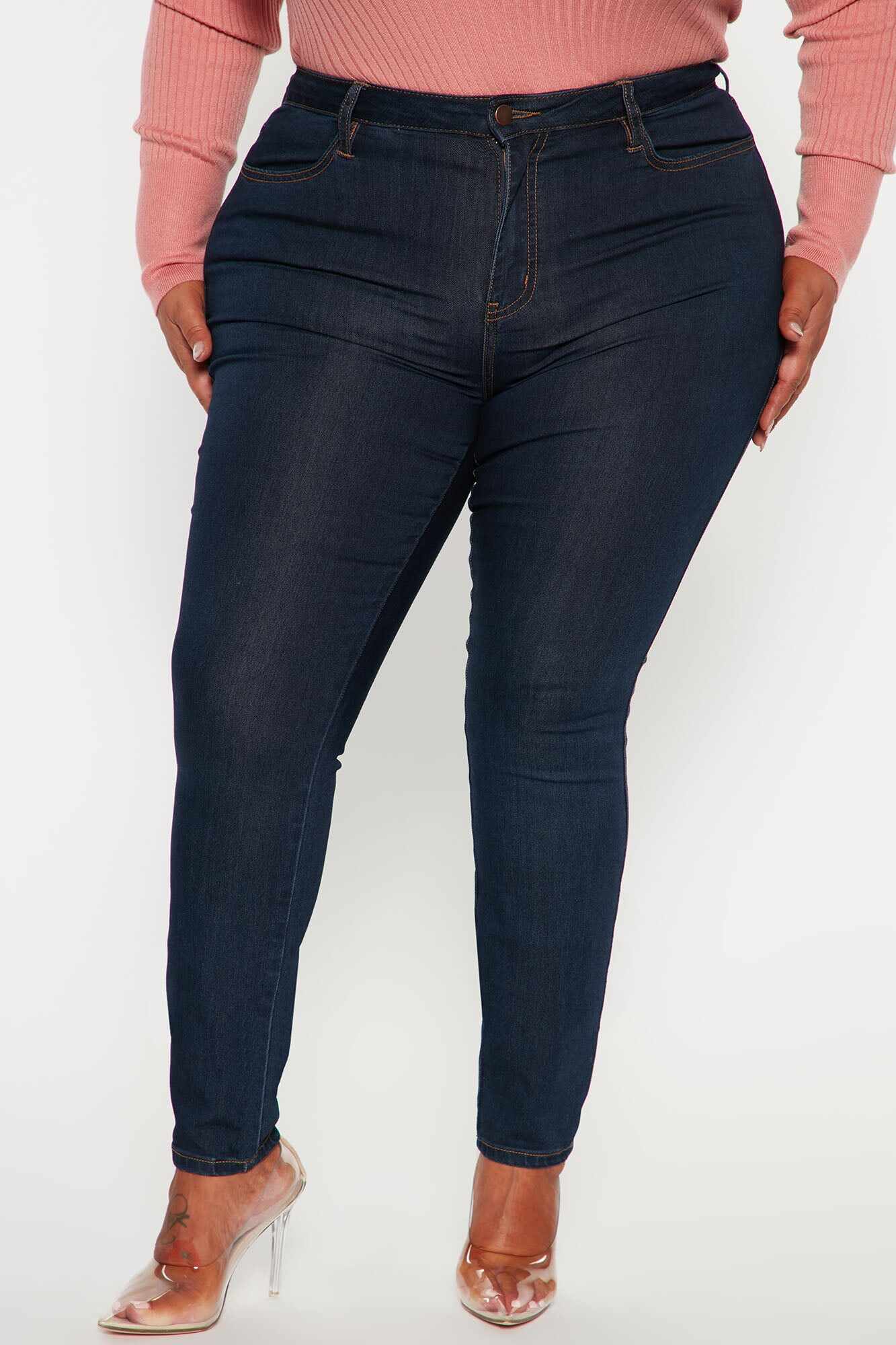 Tall Classic Mid Rise Skinny Jeans - Dark Denim