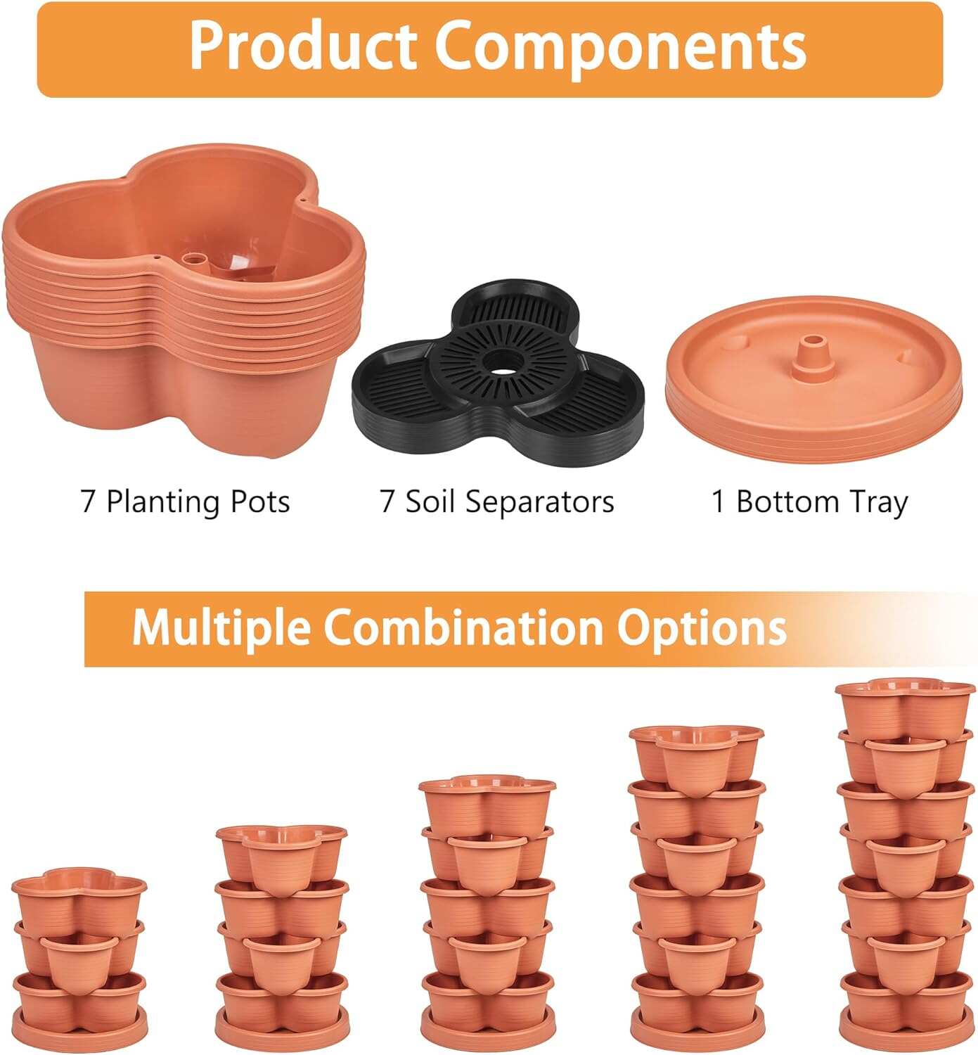 VECELO 7 Tier Vertical Garden Planter