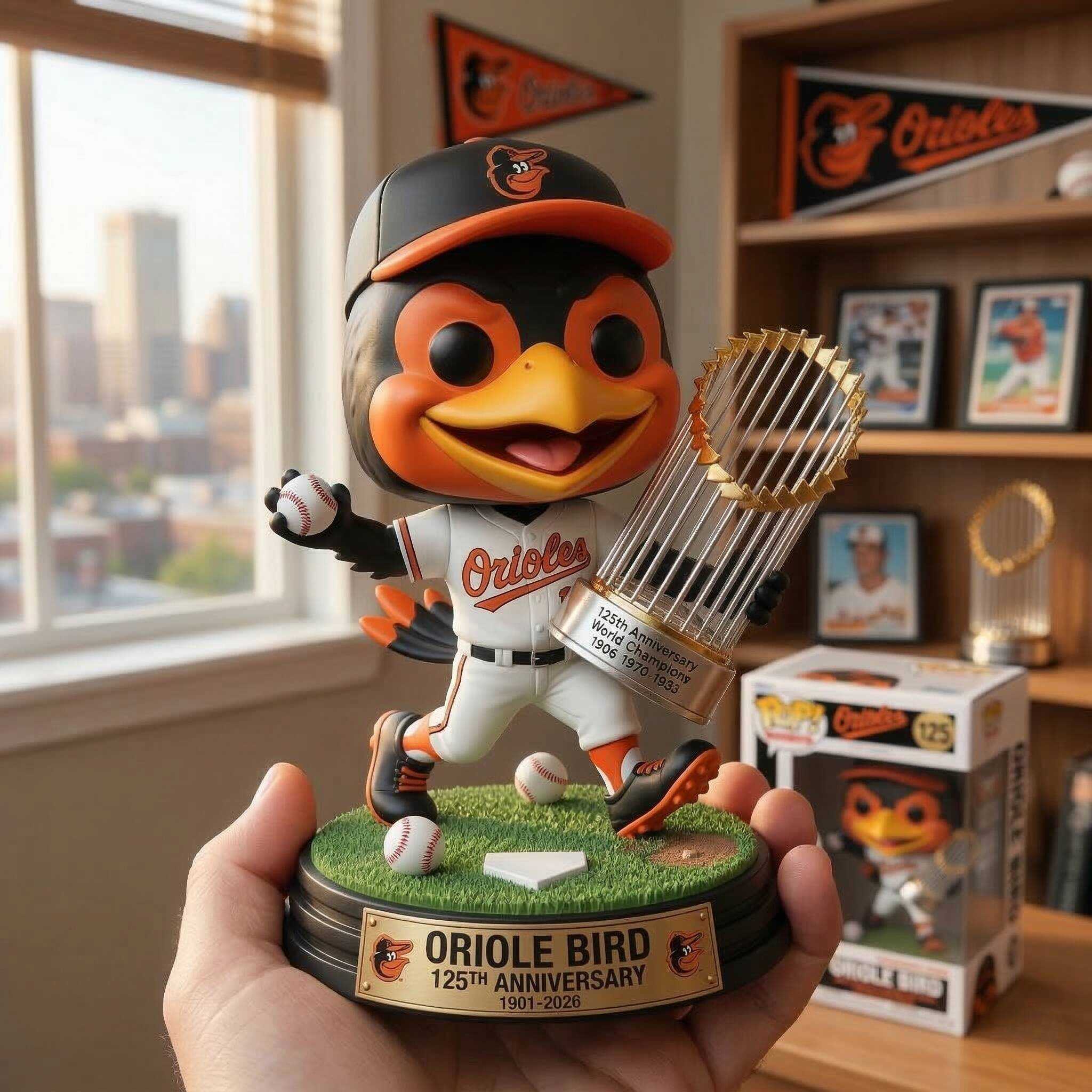 Baltimore Orioles Oriole Bird 125th Anniversary Collector Figure