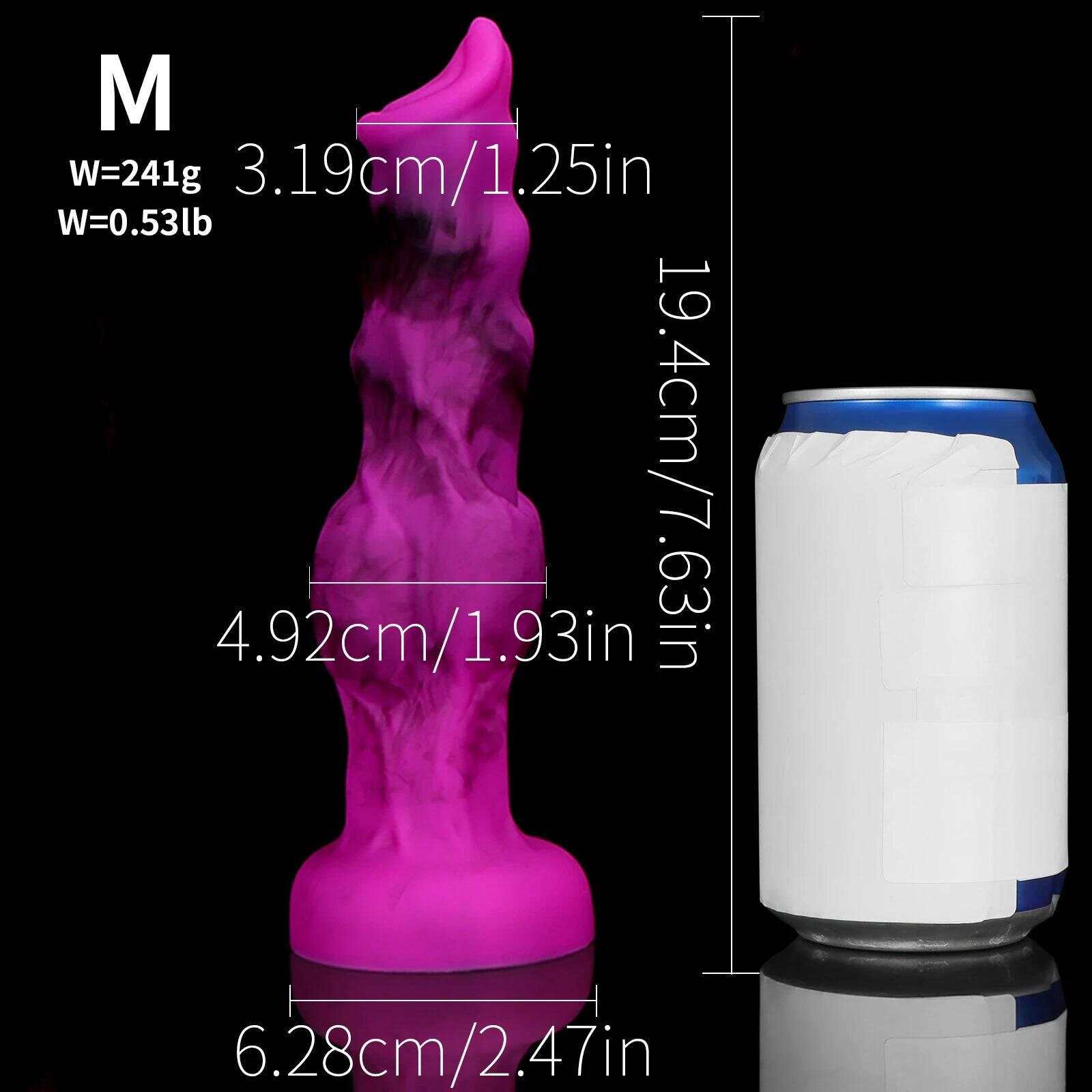 Silicone Dog Knot Dildo - Realistic Fantasy Toy for Women & Men