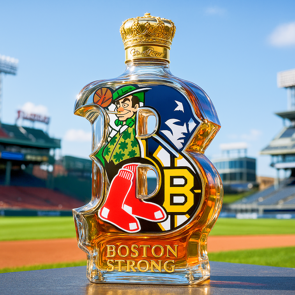 Boston Teams Glory Whiskey Bottle