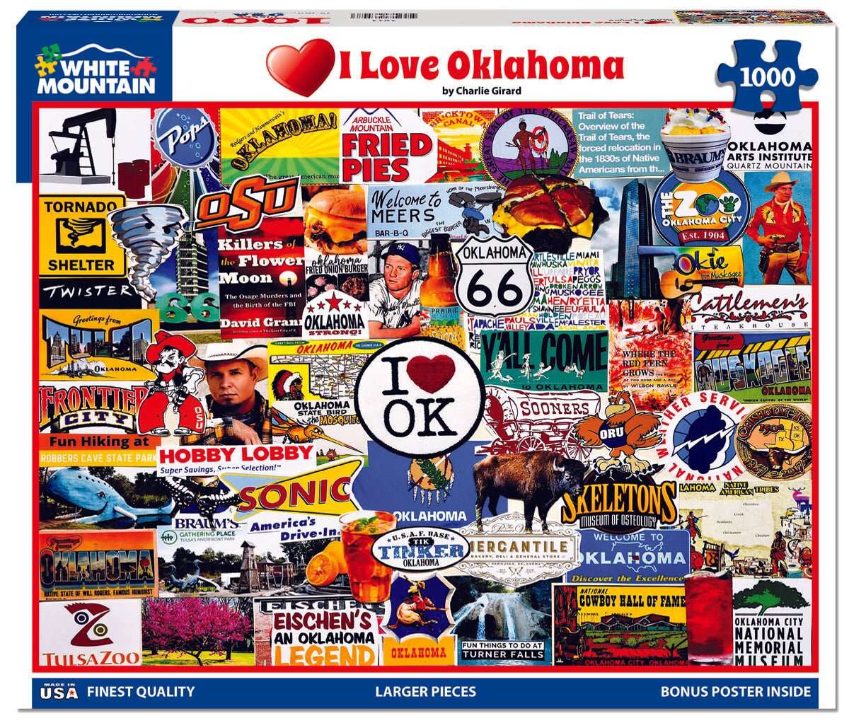 I Love Oklahoma (1811pz) - 1000 Piece Jigsaw Puzzle