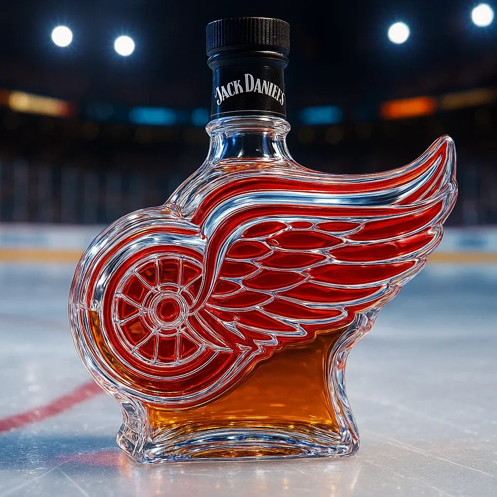 Detroit Red Wings Whisky Bottle