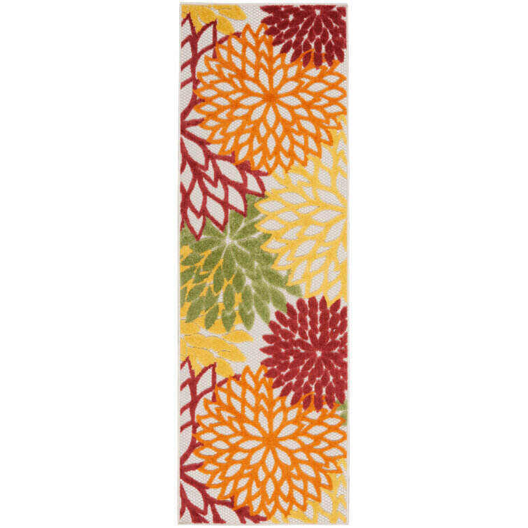 Miraloma Green/Red/Orange Indoor/Outdoor Rug