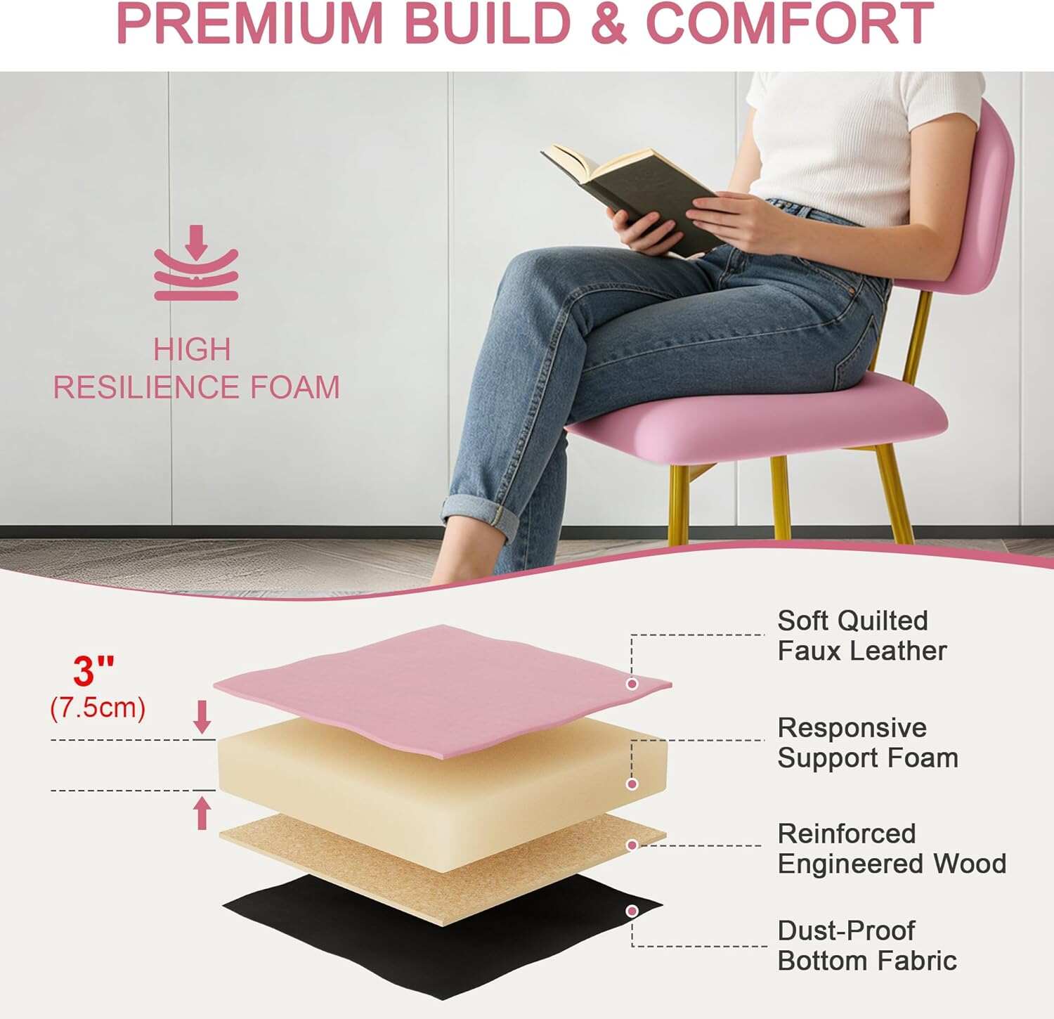 VECELO Dining Chairs Set of 2