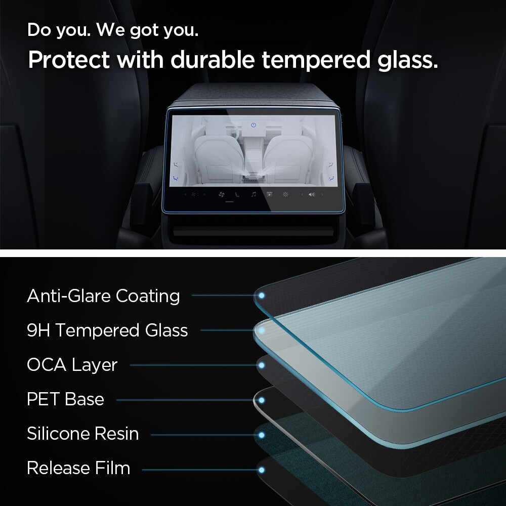 Tesla Series - Screen Protector GLAS.tR SLIM | Anti-Glare (Rear) Highland