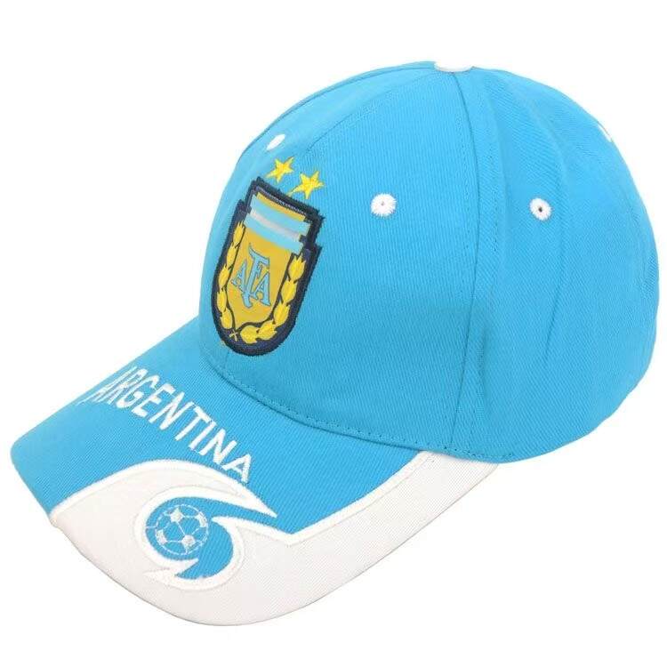 Argentina Inspired Football Fan Baseball Cap, Sky Blue Casual Sports Hat