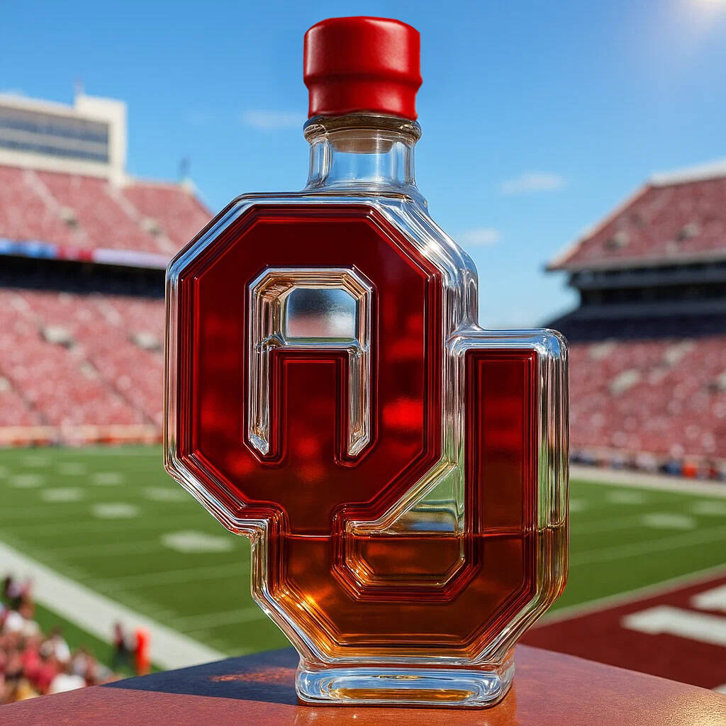 Oklahoma Sooners Whisky Bottle