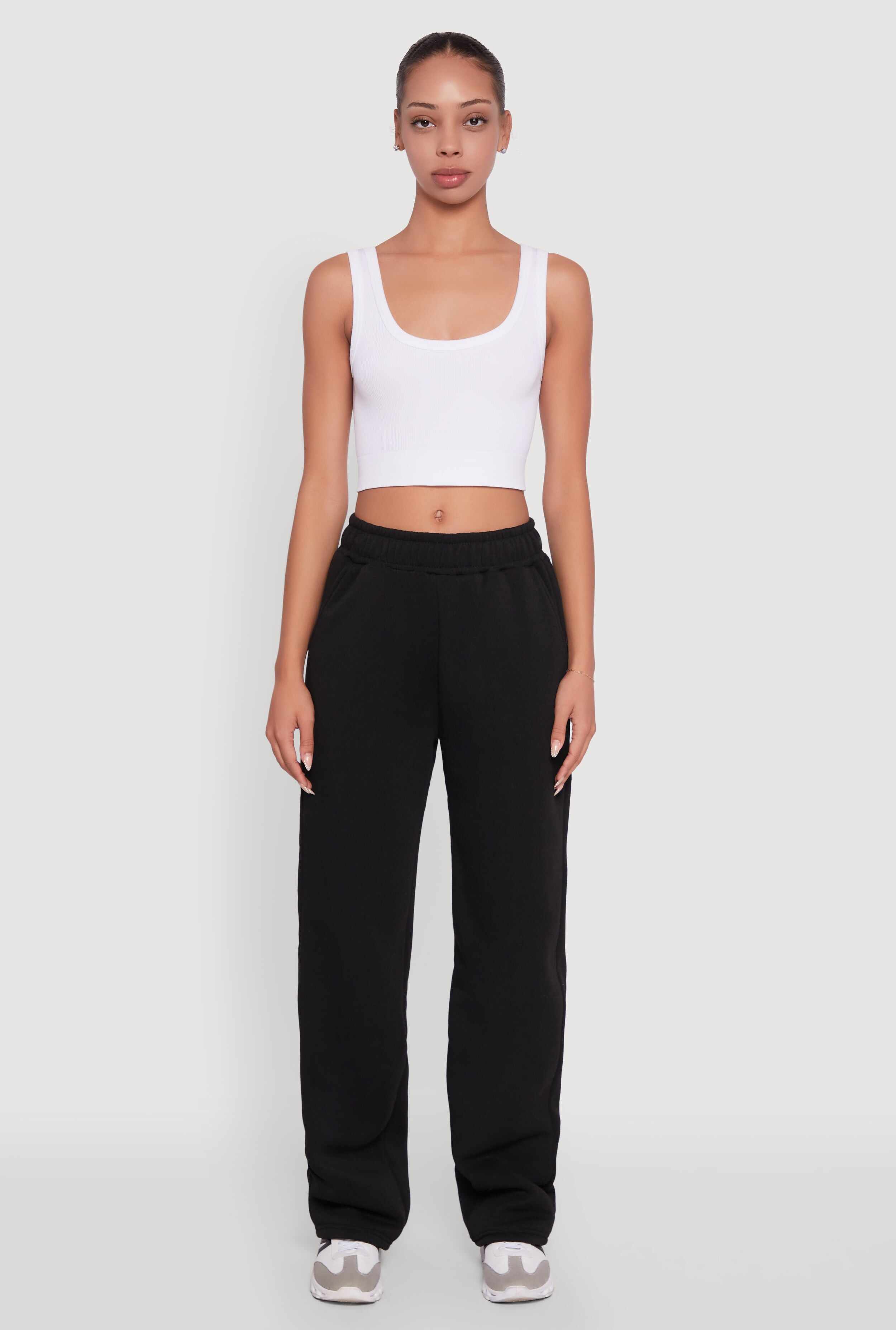 Pull On Straight Leg Sweatpants