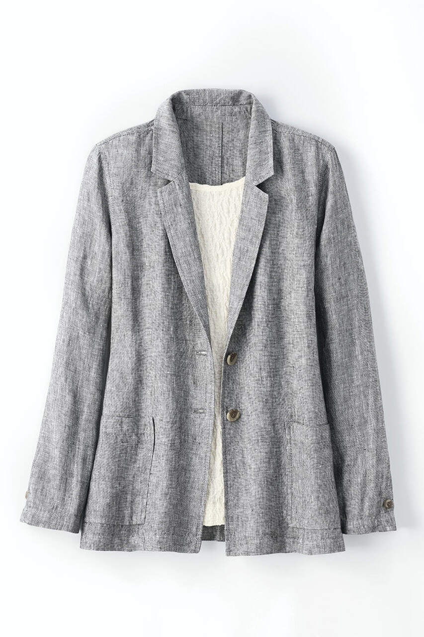 Linen Boyfriend Jacket