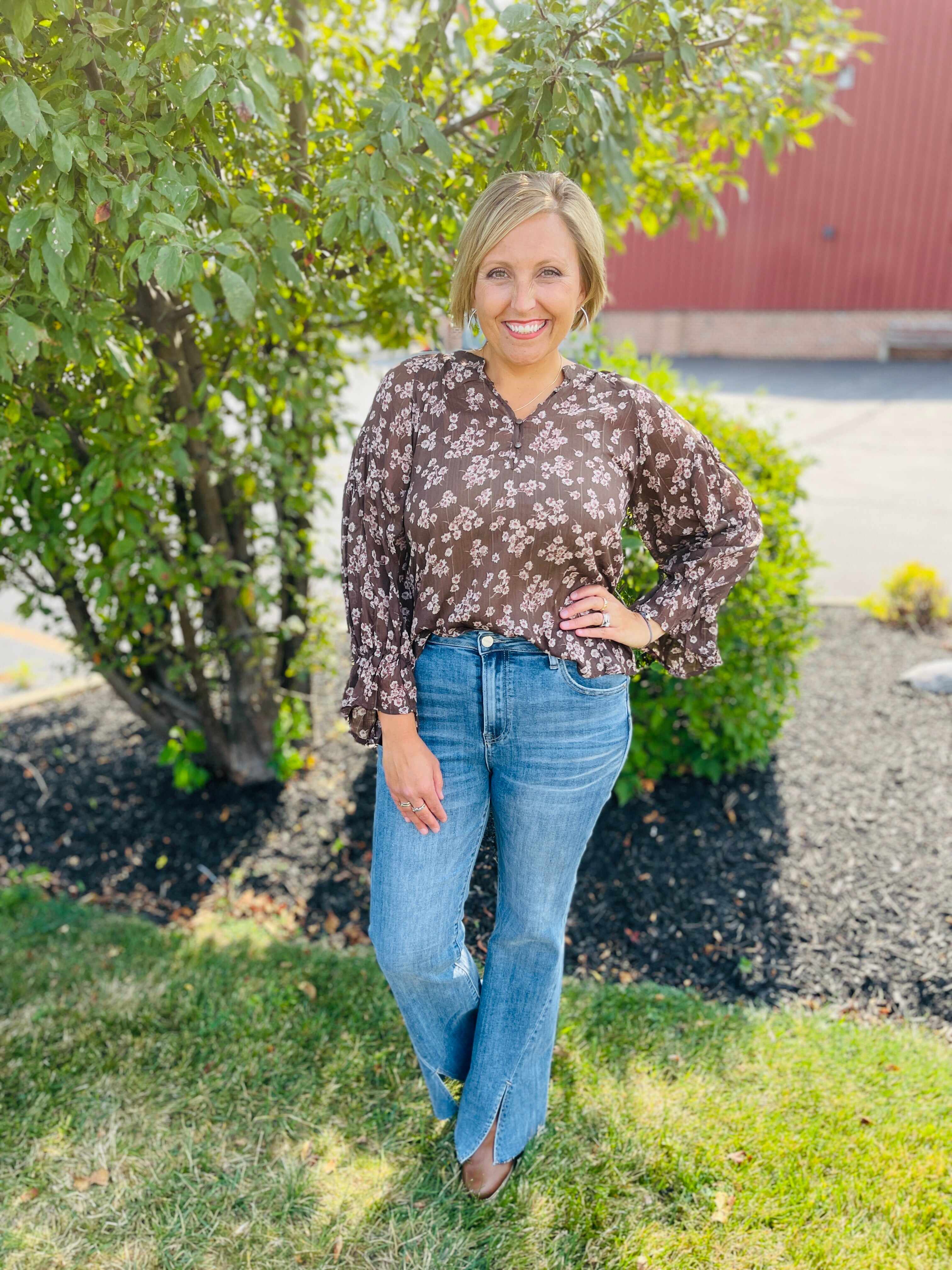 Risen Plus/Reg Hi-Rise Twist And Shout Your Love Flare Jeans
