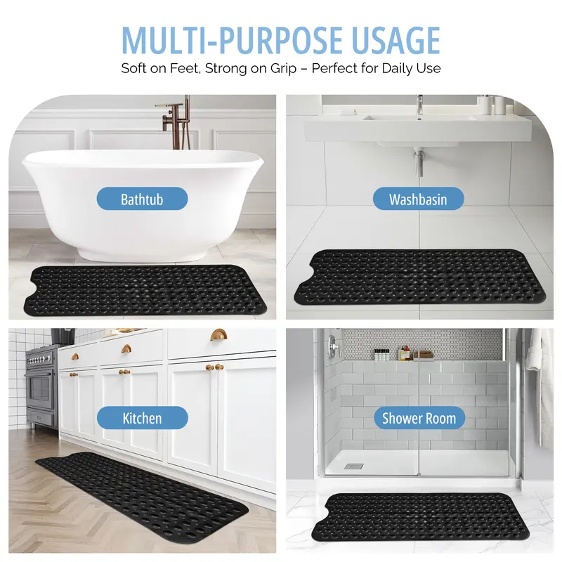 🎁Final 3 Hours: Only $19.99🎉Anti slip shower pad with suction cup and drainage hole