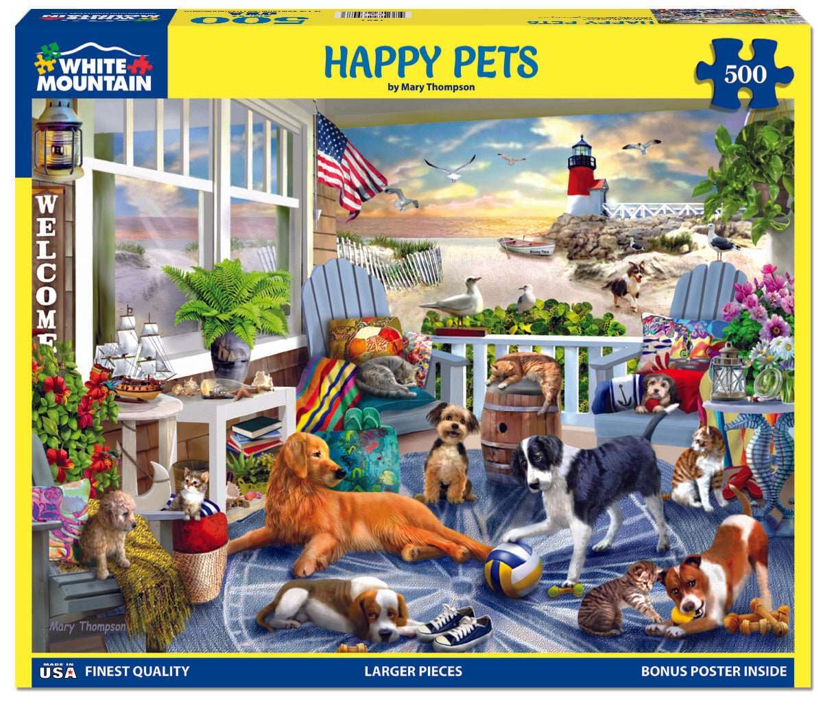 Happy Pets (1847pz) - 500 Piece Jigsaw Puzzle