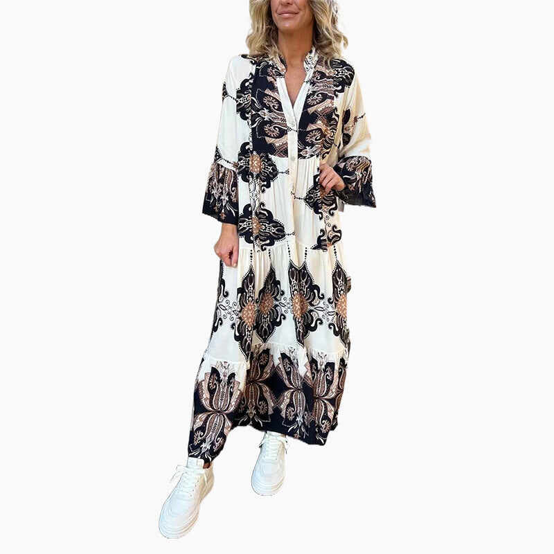 Women's Elegant Printed Loose Flowy Dresses