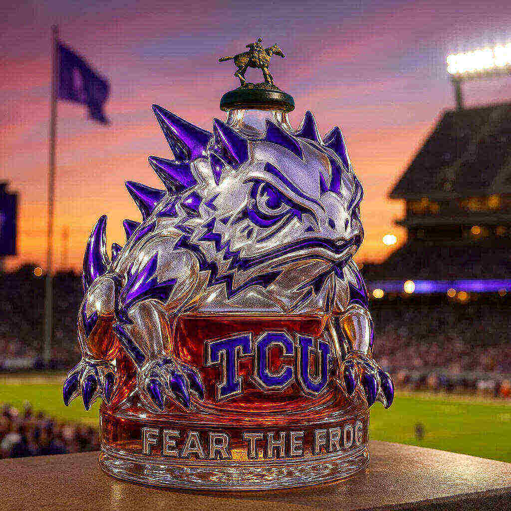 TCU Horned Frogs Limited Edition Whiskey Bottle
