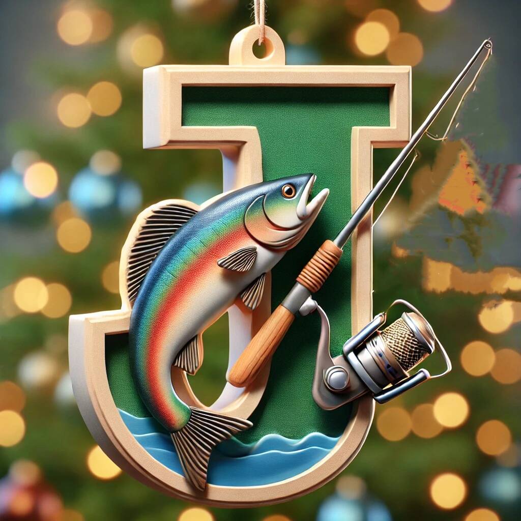🎣Fishing Letter Ornaments