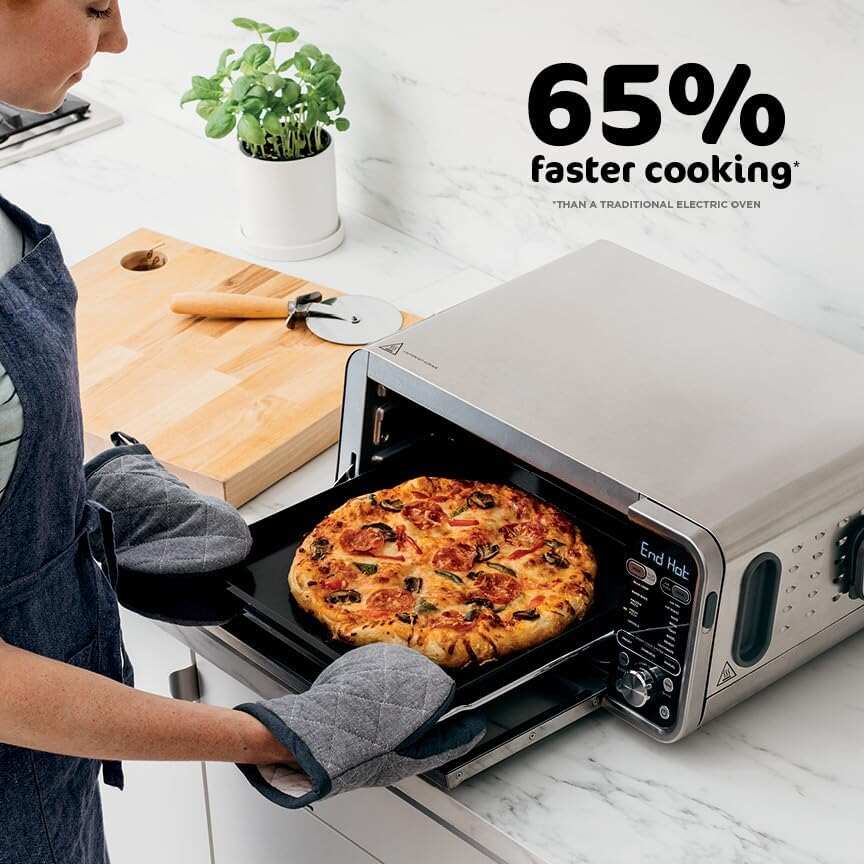 Air Fryer Toaster Oven Combo | 8-in-1 Functionality | Flip Up & Away for Storage Space | Air Fry Basket, Sheet Pan, Wire Rack & Removable Crumb Tray |1800 Watt | Stainless Steel | SP151