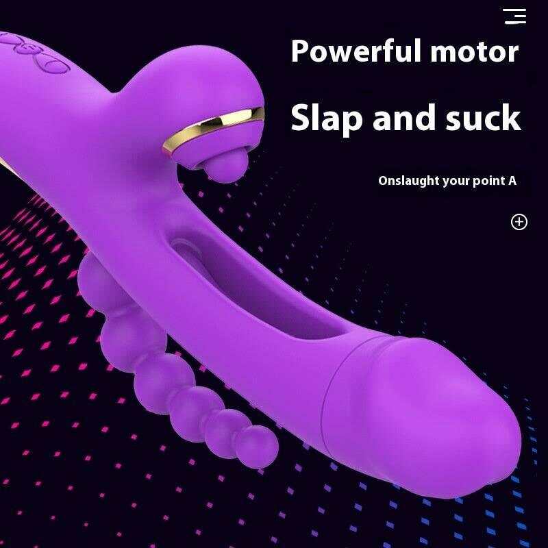 3-in-1 Sucking, Patting, Vibrating Clitoral Wand