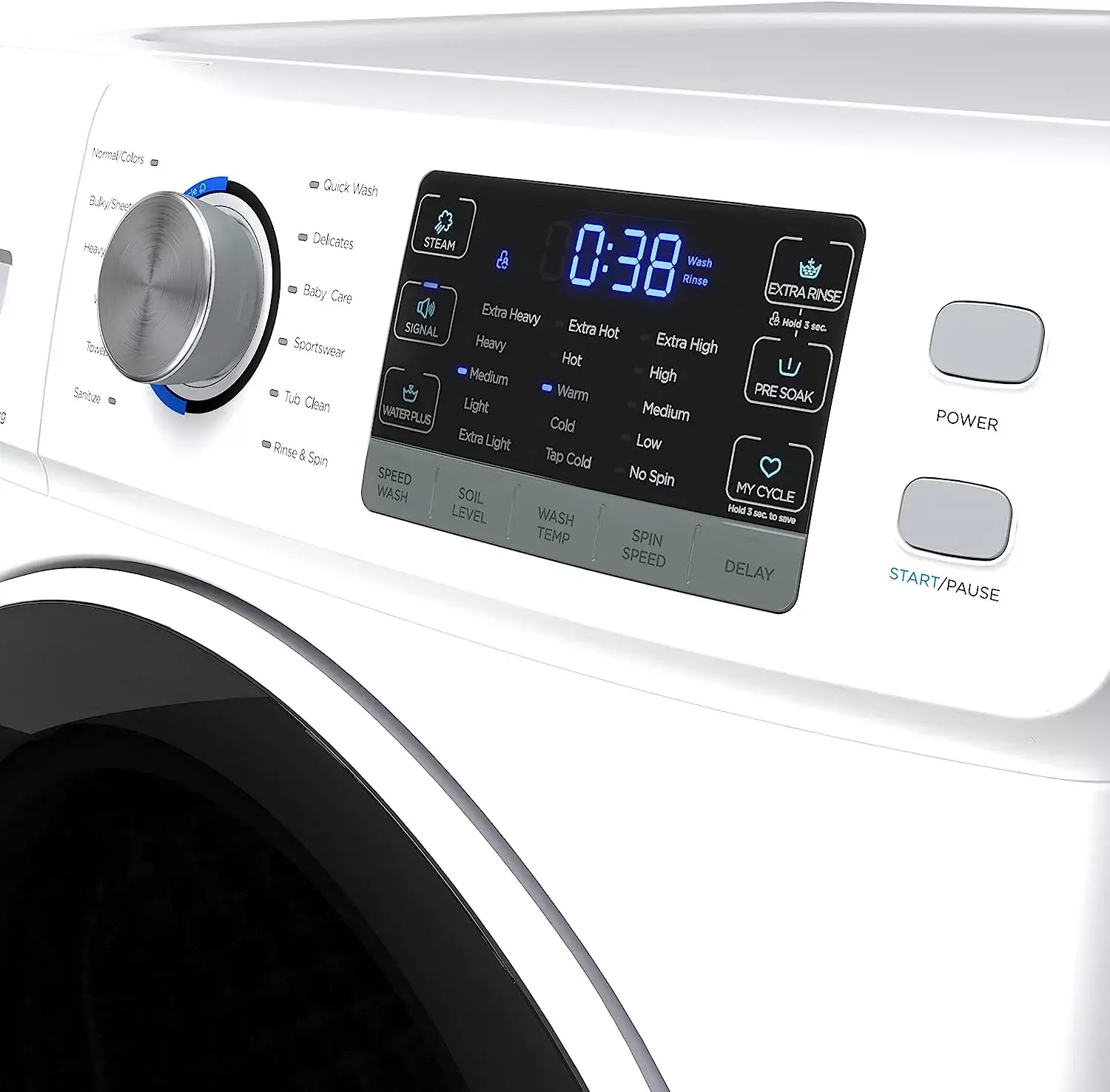 KoolMore FLW-3CWH Front Load Machine, 2.7 Cu. Ft, Space Saving Unit with 20-Minute Quick, 12 Washing Cycles, Quiet Inverter Motor [120V],