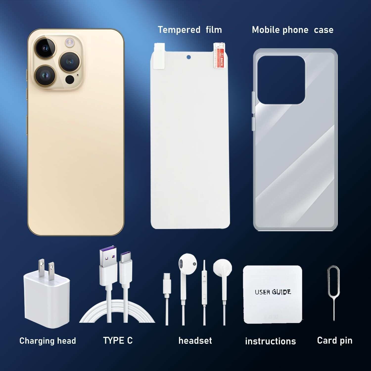 A15 Pro Max Smartphone, 6+256GB Unlocked Phone, Android 13.0, 48+108MP Zoom Camera, Long Battery Life 6800mAh, Dual SIM, 6.7“ HD Screen,5G Phone