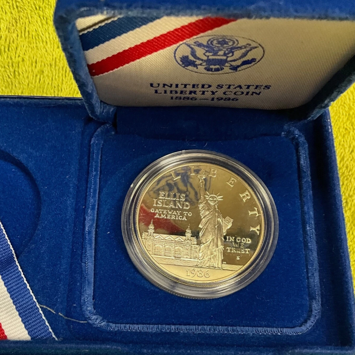 🔥1986 Statue of Liberty 100th Anniversary Silver Coin (P & S) —MS60-63💰Free Shipping