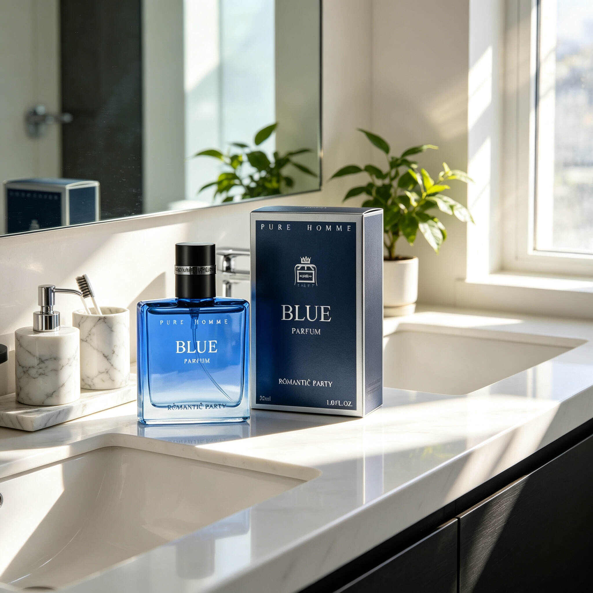 Pure Homme Men Cologne 30ml, Pure Black & Pure Blue Masculine Eau de Parfum