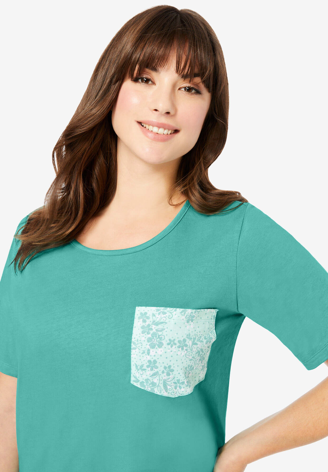 Printed Sleepshirt with Pocket