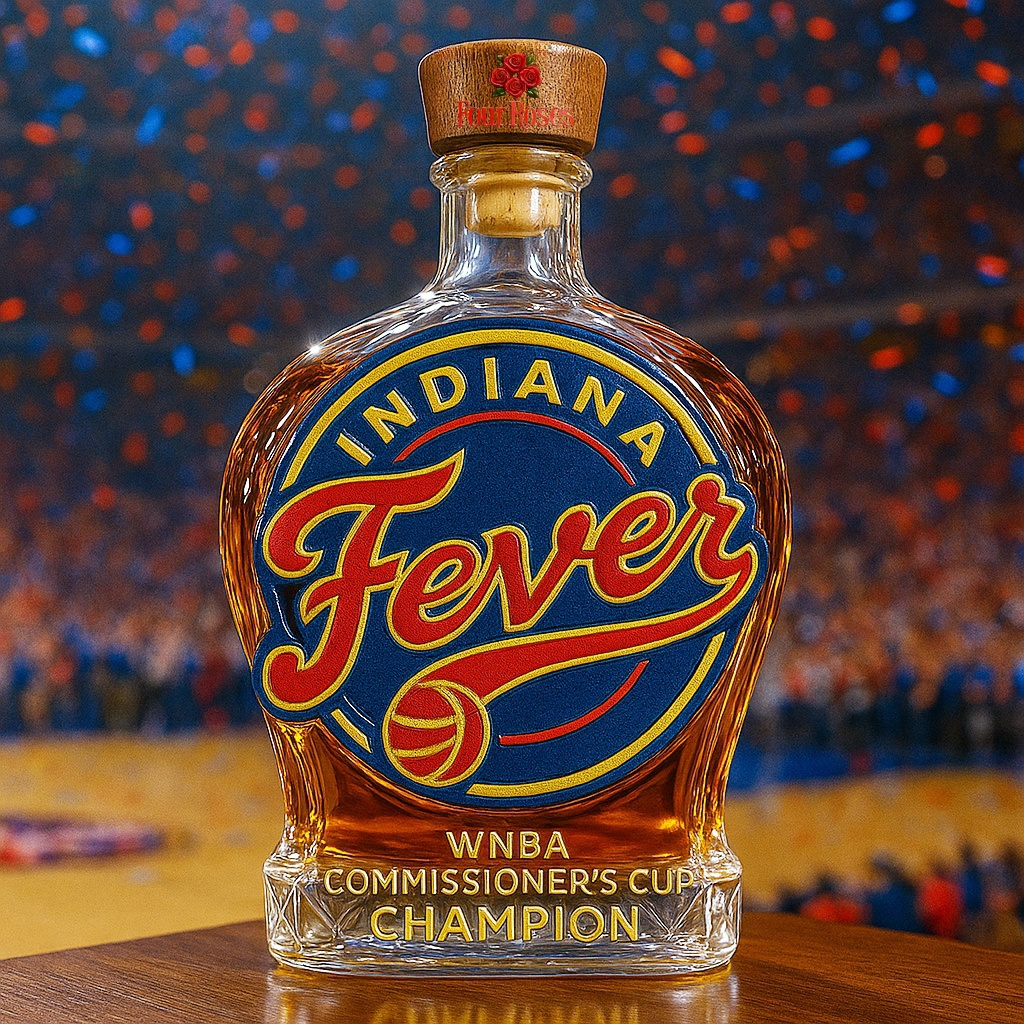 Indiana Fever WNBA Commissioner’s Cup Champion Whiskey Bottle