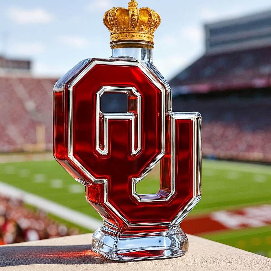 Oklahoma Sooners Whiskey Bottle