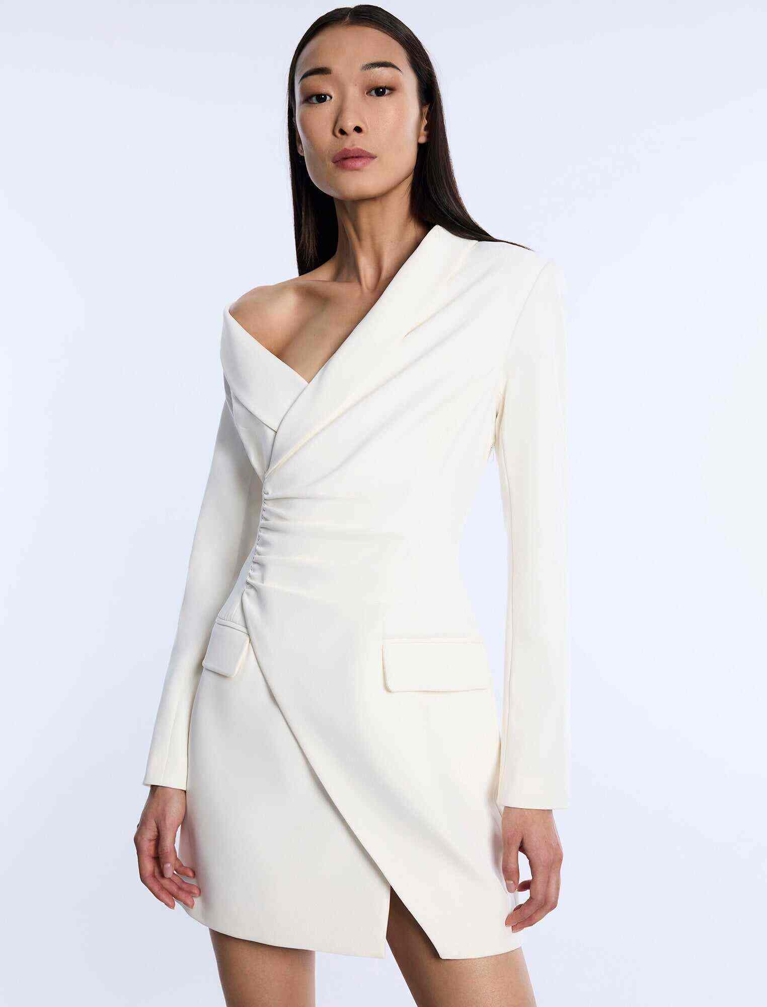 TestAsymmetrical Off Shoulder Dress