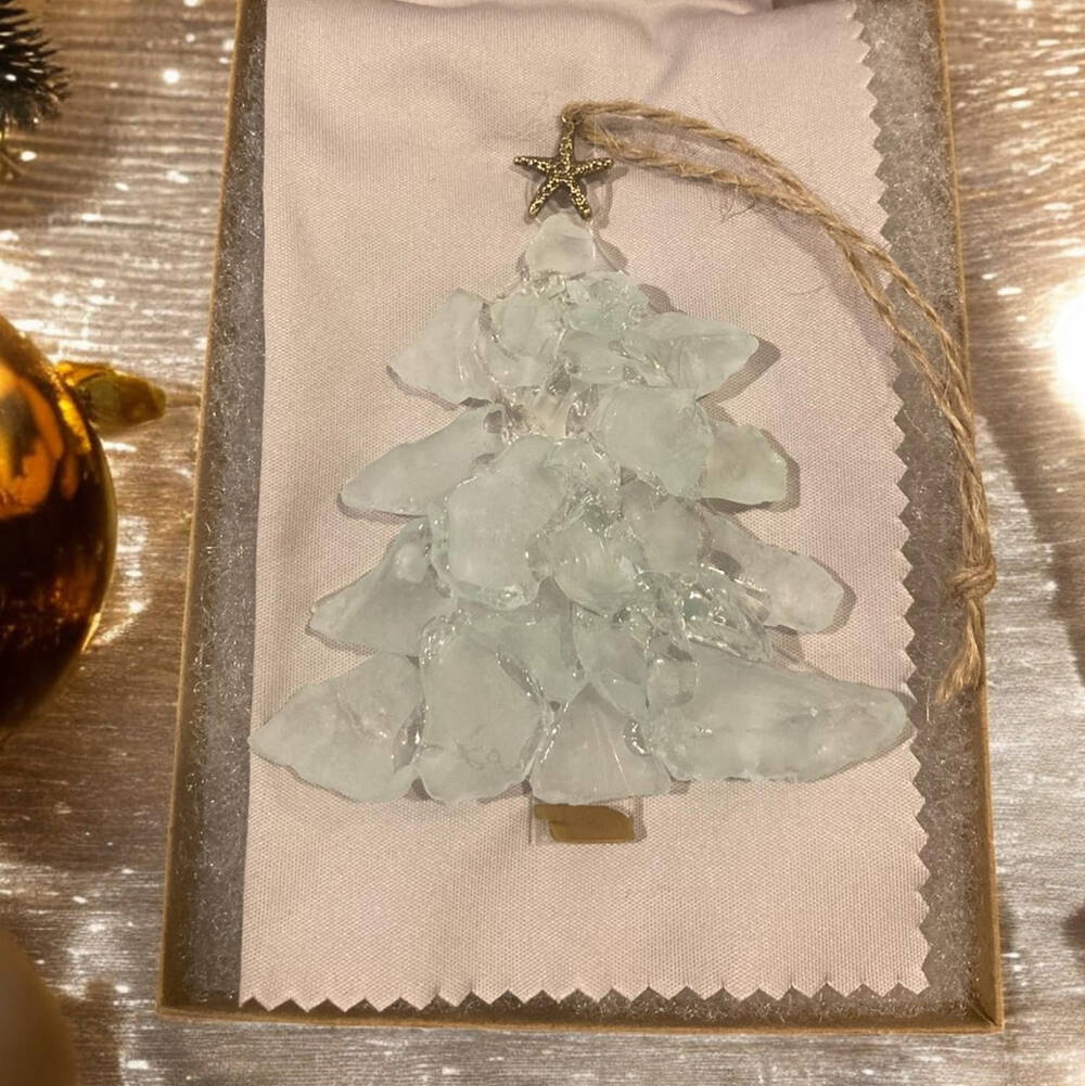 Beach Sea Glass Christmas Tree Ornament