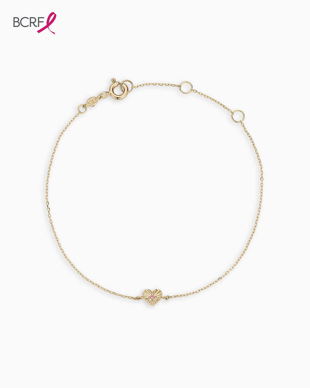 Pink Sapphire Vintage Heart Bracelet
