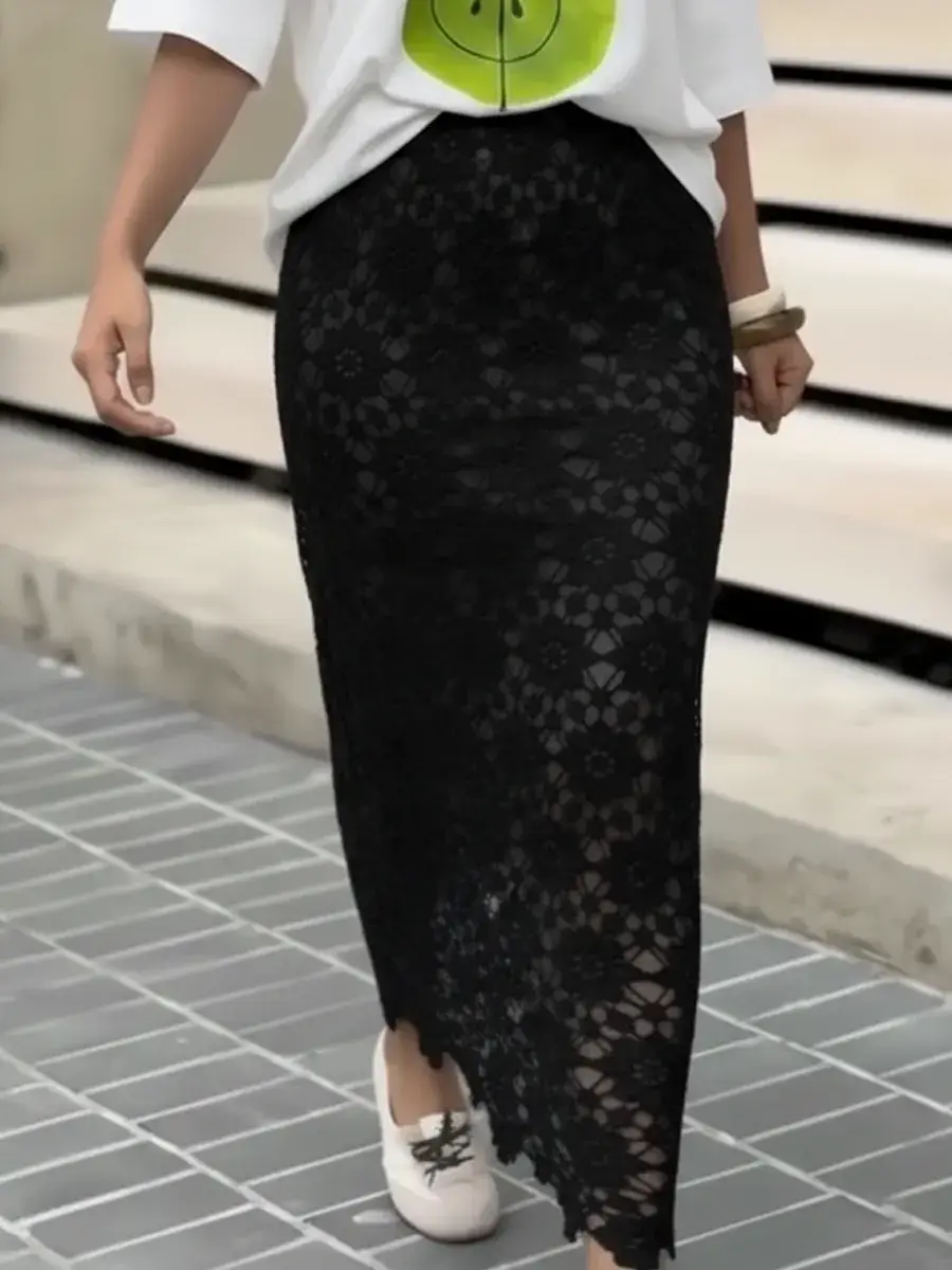 🔥Summer Arrivals🌟Women's Elegant Hollow-out Lace Slim-fit Skirt