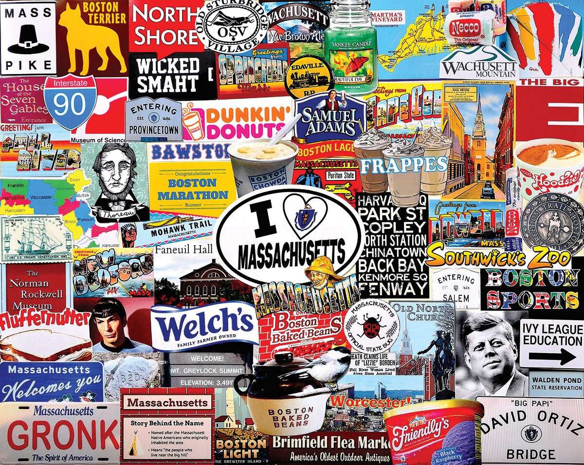 I Love Massachusetts (1408pz) - 1000 Piece Jigsaw Puzzle