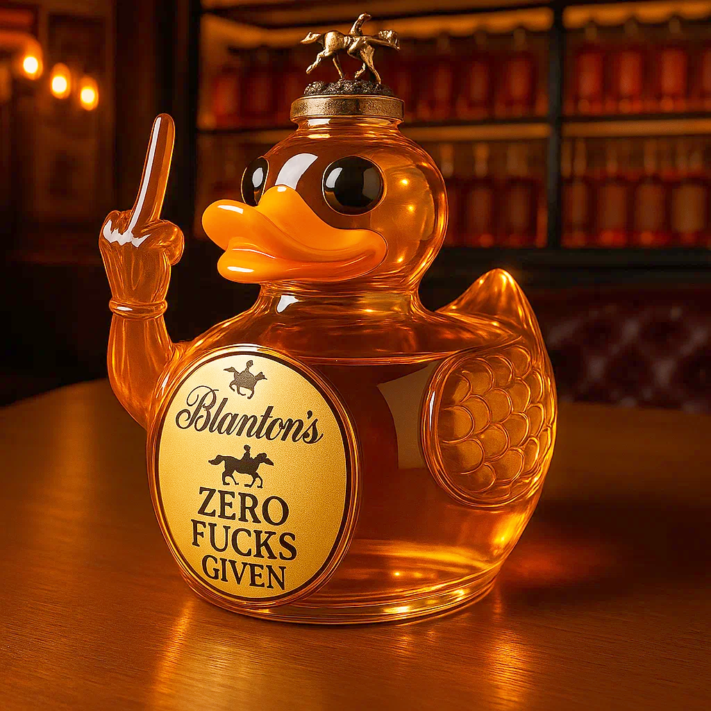 Swear Middle Finger Duck Whiskey Bottle