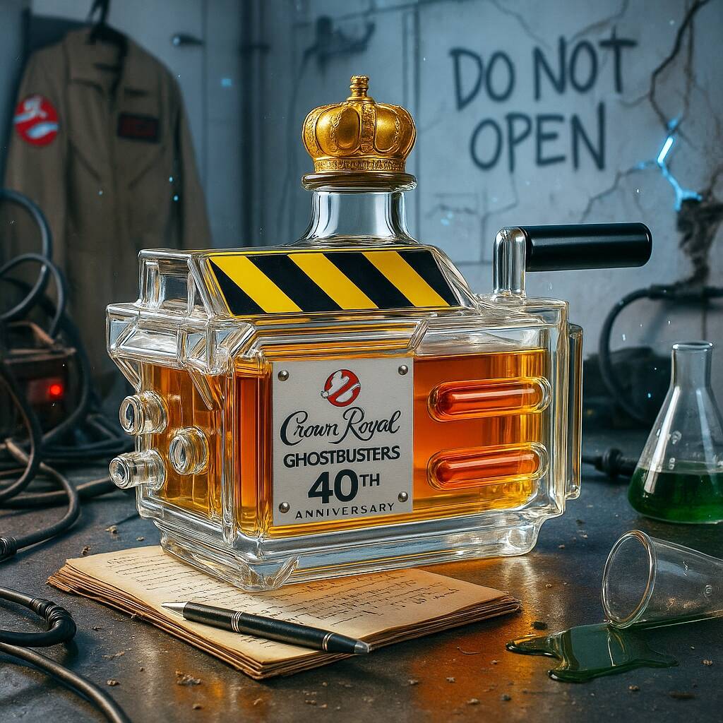 Ghostbusters 40th Anniversary Whiskey Bottle
