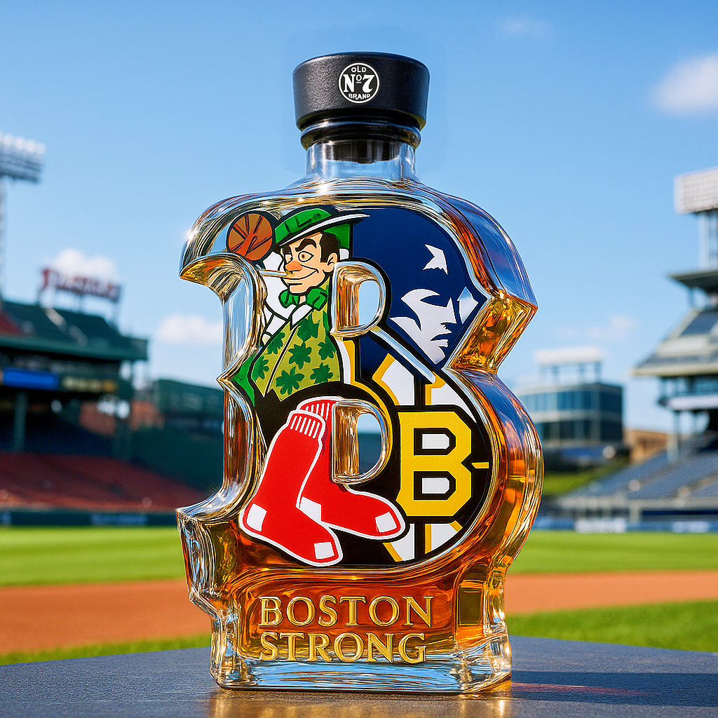 Boston Teams Glory Whiskey Bottle