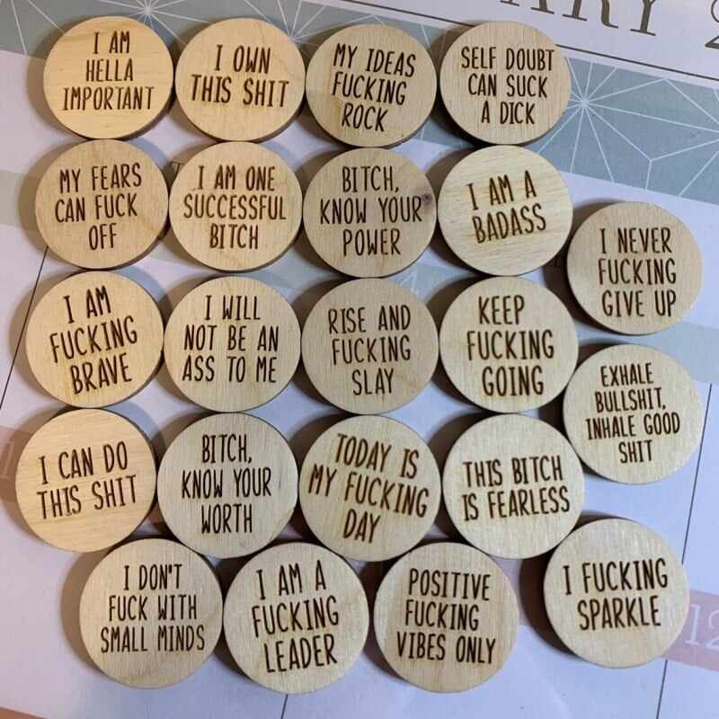 Mini Sweary affirmation Discs