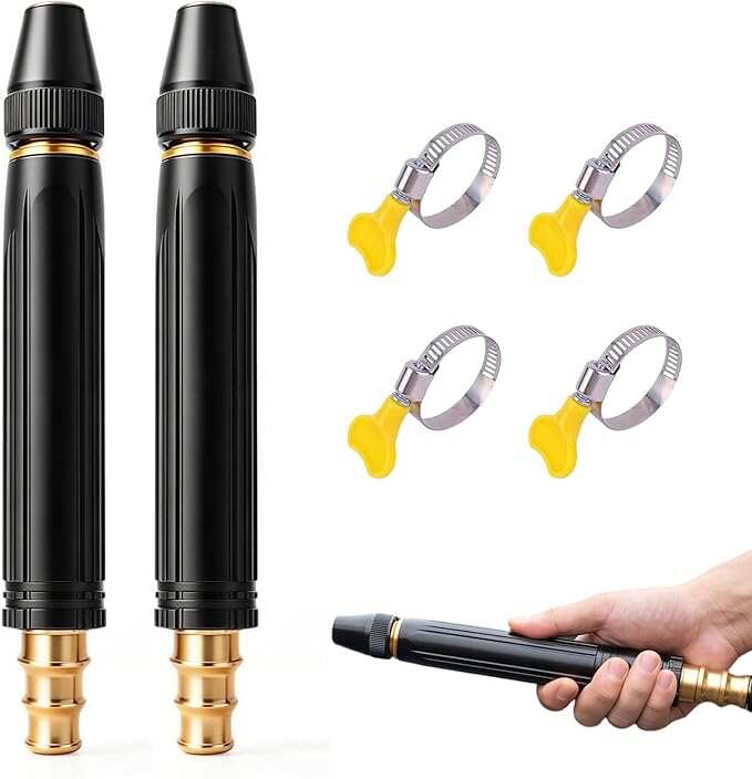 【FathersDayGift】Home High-Pressure Car Wash Spray Gun (Includes Booster Nozzle and Hose Clamp) — An Essential Choice for Watering Flowers and Vegetables, and Cleaning Your Beloved Car.