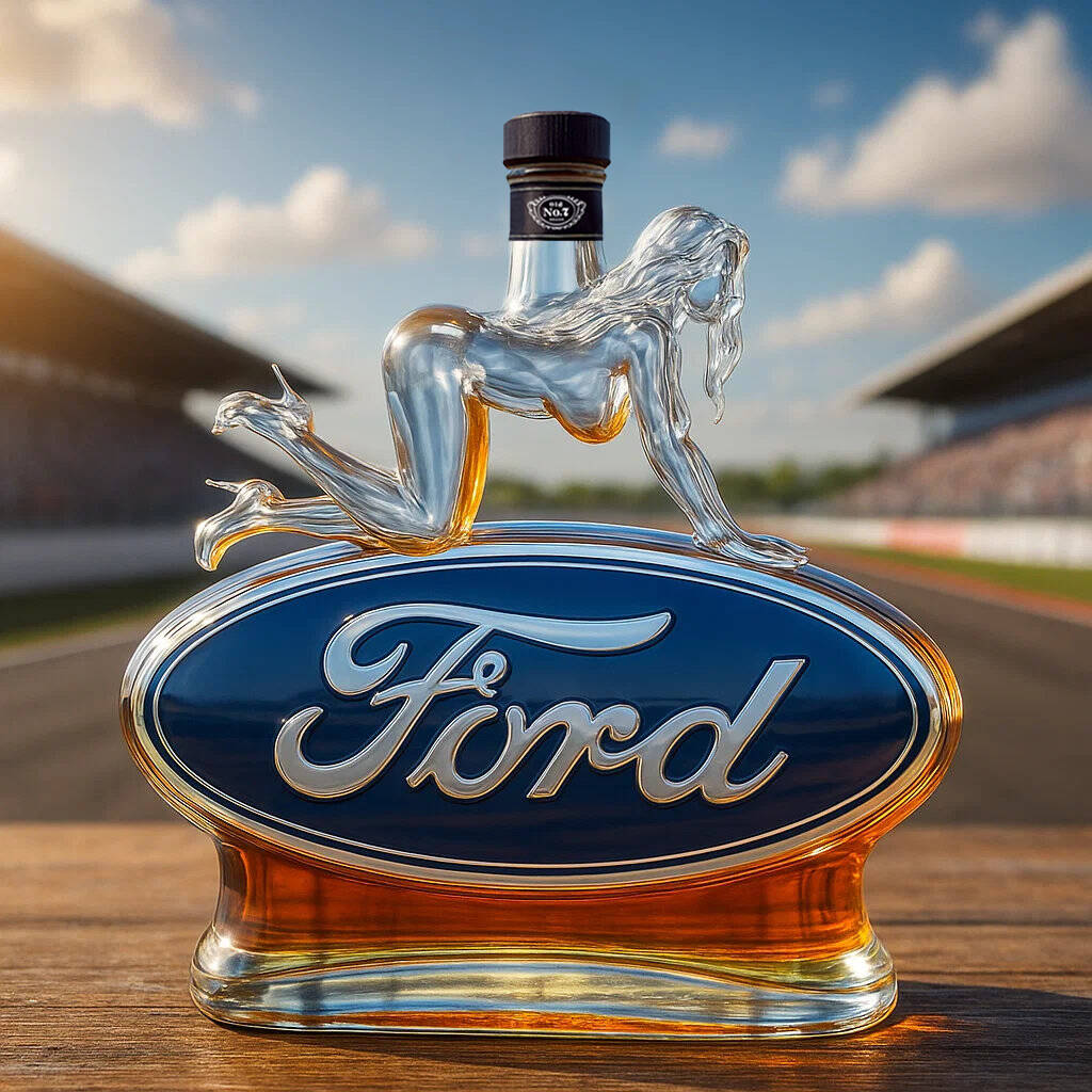 Attractive Ford whiskey bottle