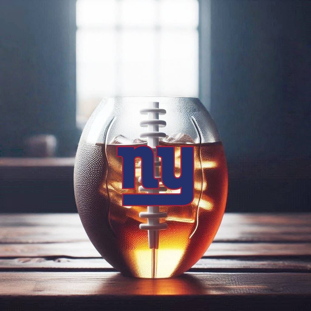 NFL Team Football Glass