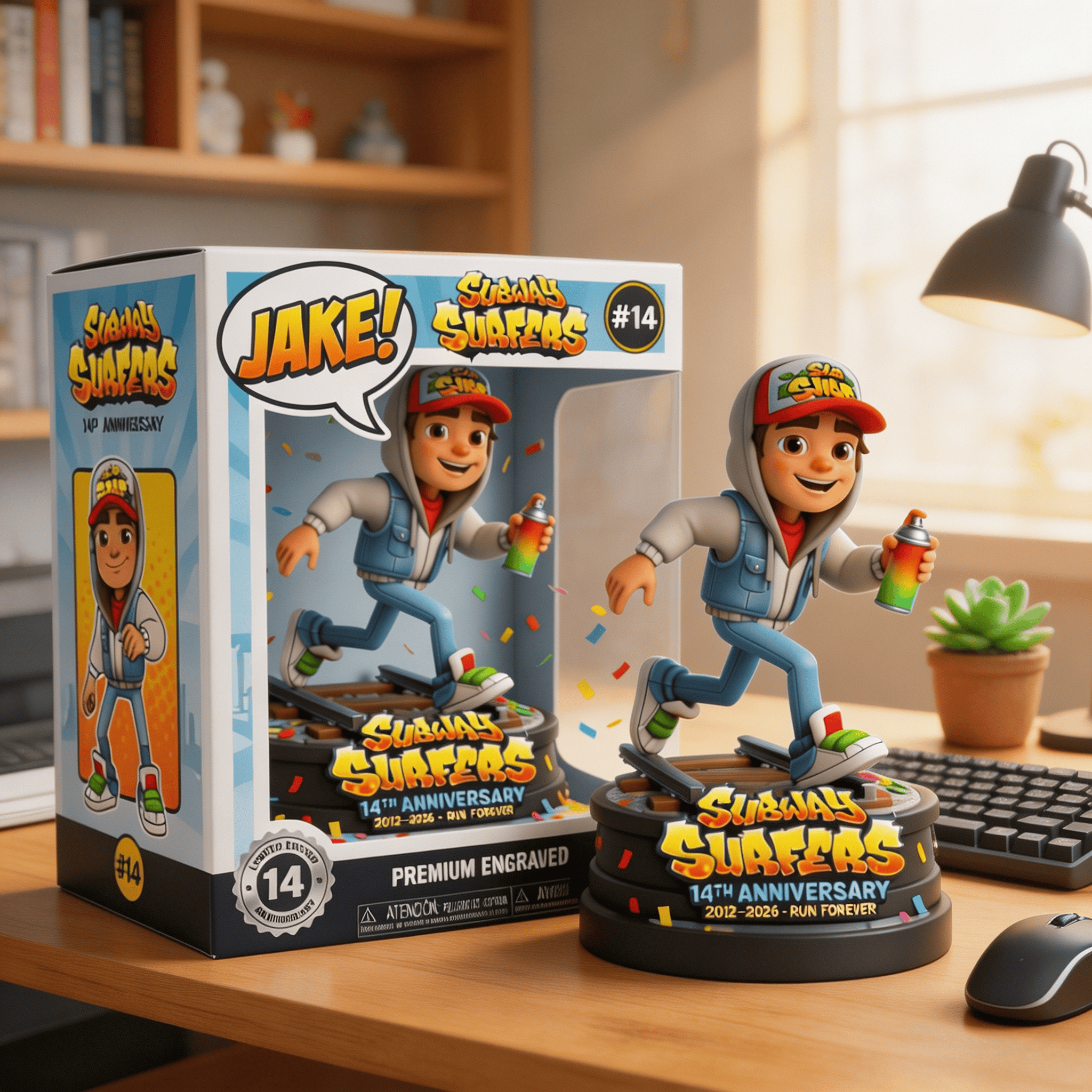 🎁Subway Surfers Jake 14th Anniversary Legacy Figure ！